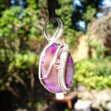 Load image into Gallery viewer, Purple Agate Necklace