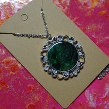 Load image into Gallery viewer, Crystal Accent Acrylic Pendant Necklace