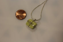 Load image into Gallery viewer, Mottled Lemon Chrysoprase Pendant Necklace