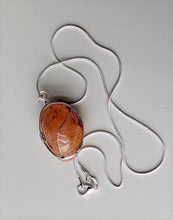Load image into Gallery viewer, Banded Carnelian Pendant Necklace