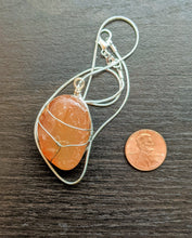 Load image into Gallery viewer, Banded Carnelian Pendant Necklace