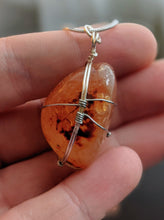 Load image into Gallery viewer, Banded Carnelian Pendant Necklace