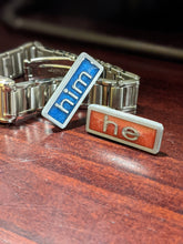 Load image into Gallery viewer, He Him Pronoun Lapel Pins Set