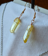 Load image into Gallery viewer, Crystal Necklace and Earrings Set - Yellow/Gold