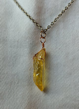 Load image into Gallery viewer, Crystal Necklace and Earrings Set - Yellow/Gold