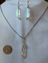 Load image into Gallery viewer, Crystal Necklace and Earrings Set - Clear/Silver