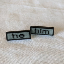 Load image into Gallery viewer, He Him Pronoun Lapel Pins Sets