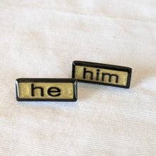 Load image into Gallery viewer, He Him Pronoun Lapel Pins Sets
