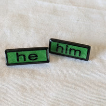 Load image into Gallery viewer, He Him Pronoun Lapel Pins Sets