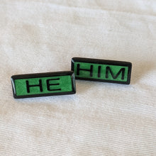 Load image into Gallery viewer, He Him Pronoun Lapel Pins Sets