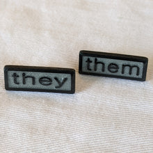 Load image into Gallery viewer, They Them Pronoun Lapel Pins Sets