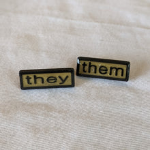 Load image into Gallery viewer, They Them Pronoun Lapel Pins Sets