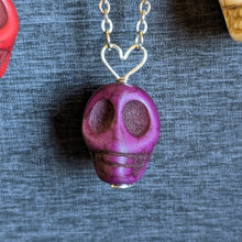 Load image into Gallery viewer, Very Cool Skull Pal Necklace - Purple