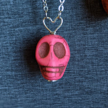 Load image into Gallery viewer, Very Cool Skull Pal Necklace - Pink