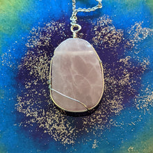 Load image into Gallery viewer, Rose Quartz Slab Necklace