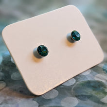 Load image into Gallery viewer, Small Swarovski Stud Earrings - Blue Zircon