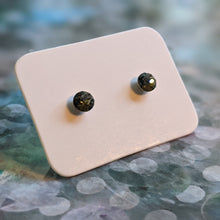 Load image into Gallery viewer, Small Swarovski Stud Earrings - Black Diamond