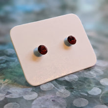 Load image into Gallery viewer, Small Swarovski Stud Earrings - Scarlet