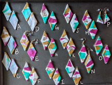 Load image into Gallery viewer, Abstract Gold Polymer Clay Earrings