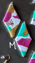 Load image into Gallery viewer, Abstract Gold Polymer Clay Earrings