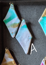 Load image into Gallery viewer, Abstract Gold Polymer Clay Earrings