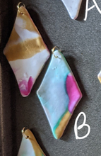Load image into Gallery viewer, Abstract Gold Polymer Clay Earrings