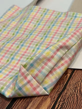 Load image into Gallery viewer, Pastel Gingham Fabric Gift Tote Bag
