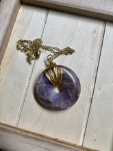 Load image into Gallery viewer, Amethyst Torus Pendant Necklace