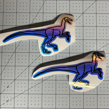 Load image into Gallery viewer, Large Holographic Troodon Decal