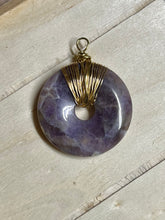 Load image into Gallery viewer, Amethyst Torus Pendant Necklace