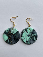 Load image into Gallery viewer, UV Marbled Polymer Clay Earrings