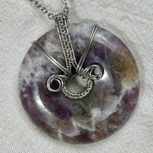 Load image into Gallery viewer, Amethyst Torus Wire Woven Pendant Necklace