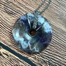 Load image into Gallery viewer, Amethyst Torus Wire Woven Pendant Necklace