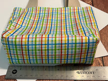 Load image into Gallery viewer, Primary Gingham Fabric Gift Tote Bag