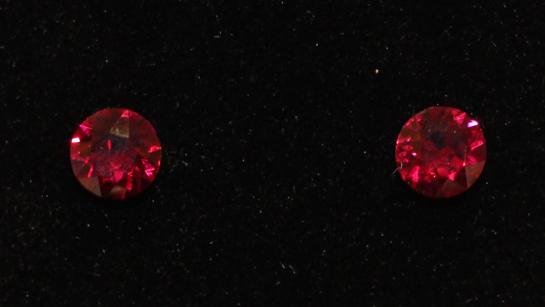 Swarovski Stud Earrings - Ruby