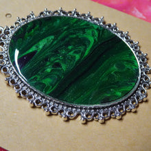 Load image into Gallery viewer, Large Acrylic Oval Pendant Necklace
