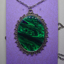 Load image into Gallery viewer, Large Acrylic Oval Pendant Necklace
