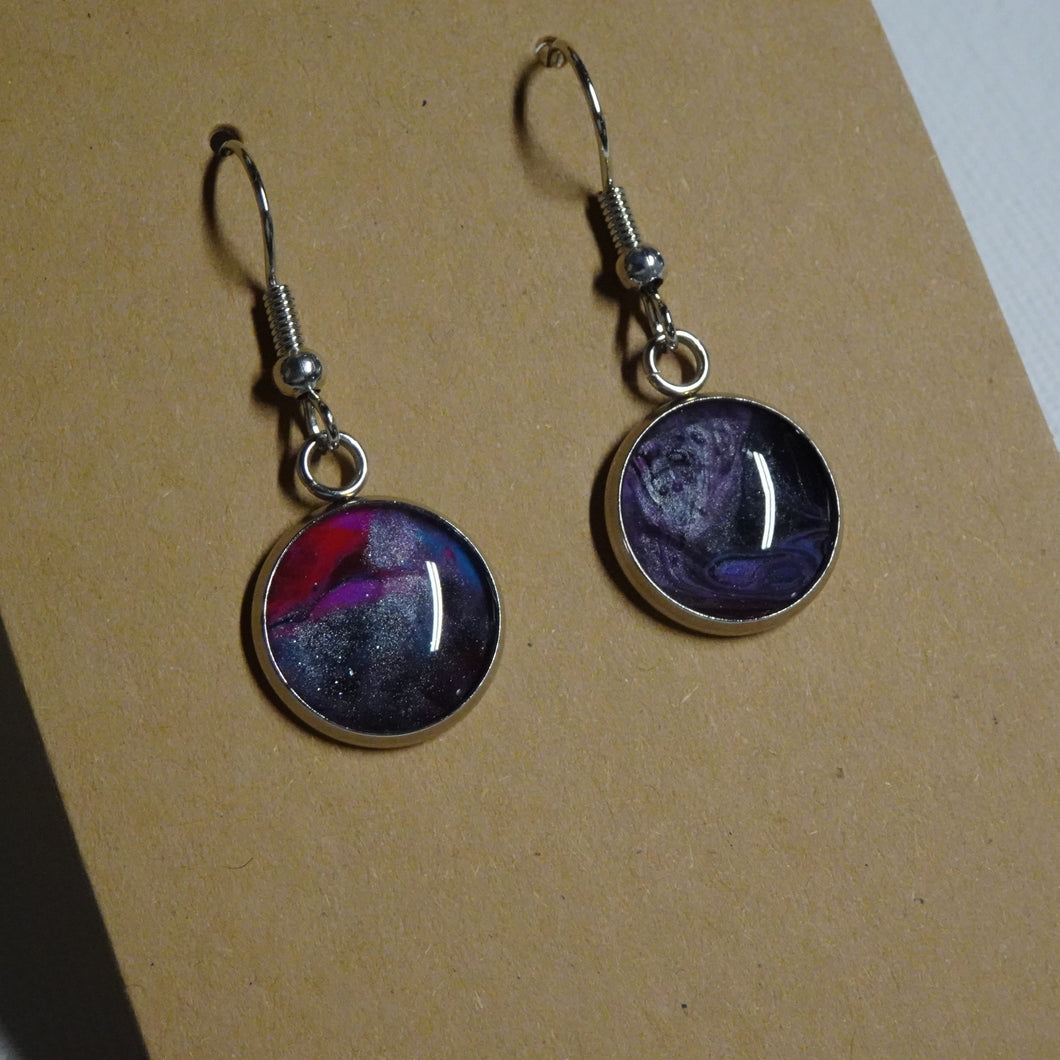 Acrylic Circle Earrings - Shade