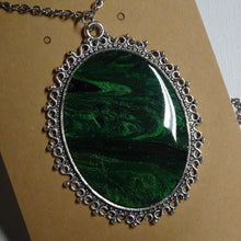 Load image into Gallery viewer, Large Acrylic Oval Pendant Necklace
