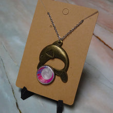 Load image into Gallery viewer, Dolphin Lunar Charm Necklace
