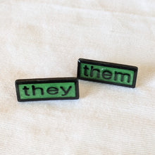 Load image into Gallery viewer, They Them Pronoun Lapel Pins Sets
