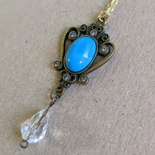 Load image into Gallery viewer, Crystal Accent Turquoise Necklace
