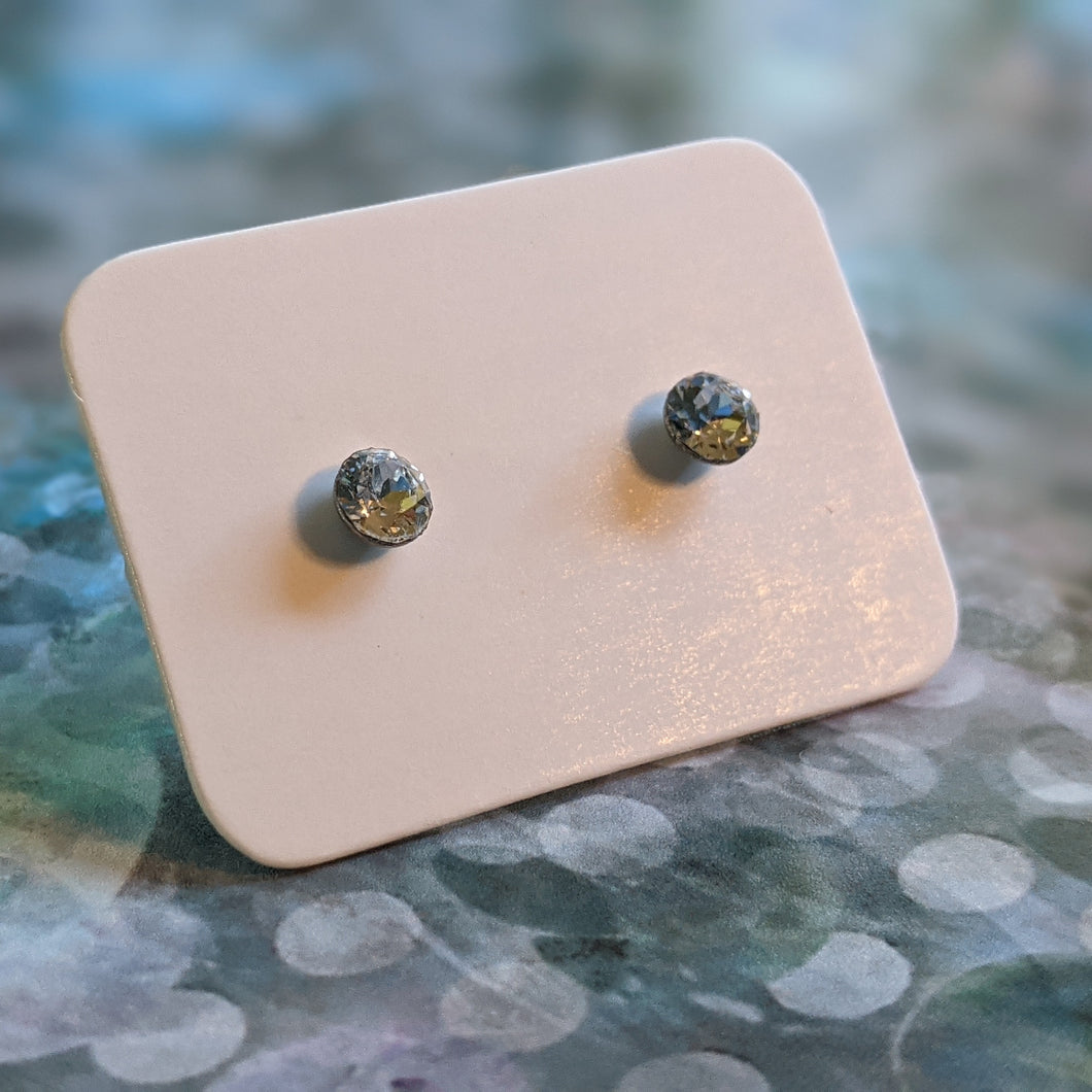 Small Swarovski Stud Earrings - Crystal