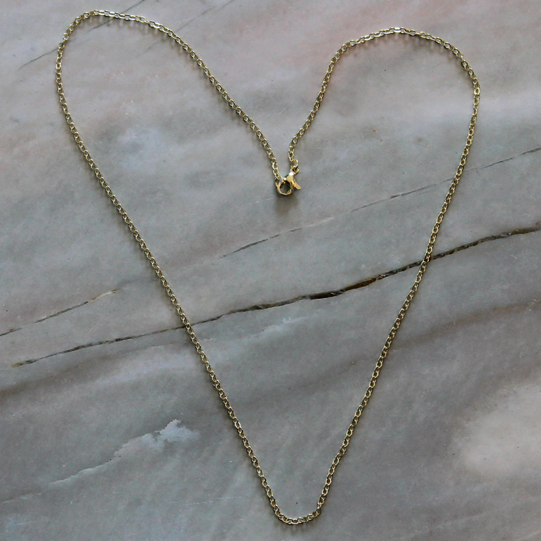 14k Gold Plated Cable Chain Necklace