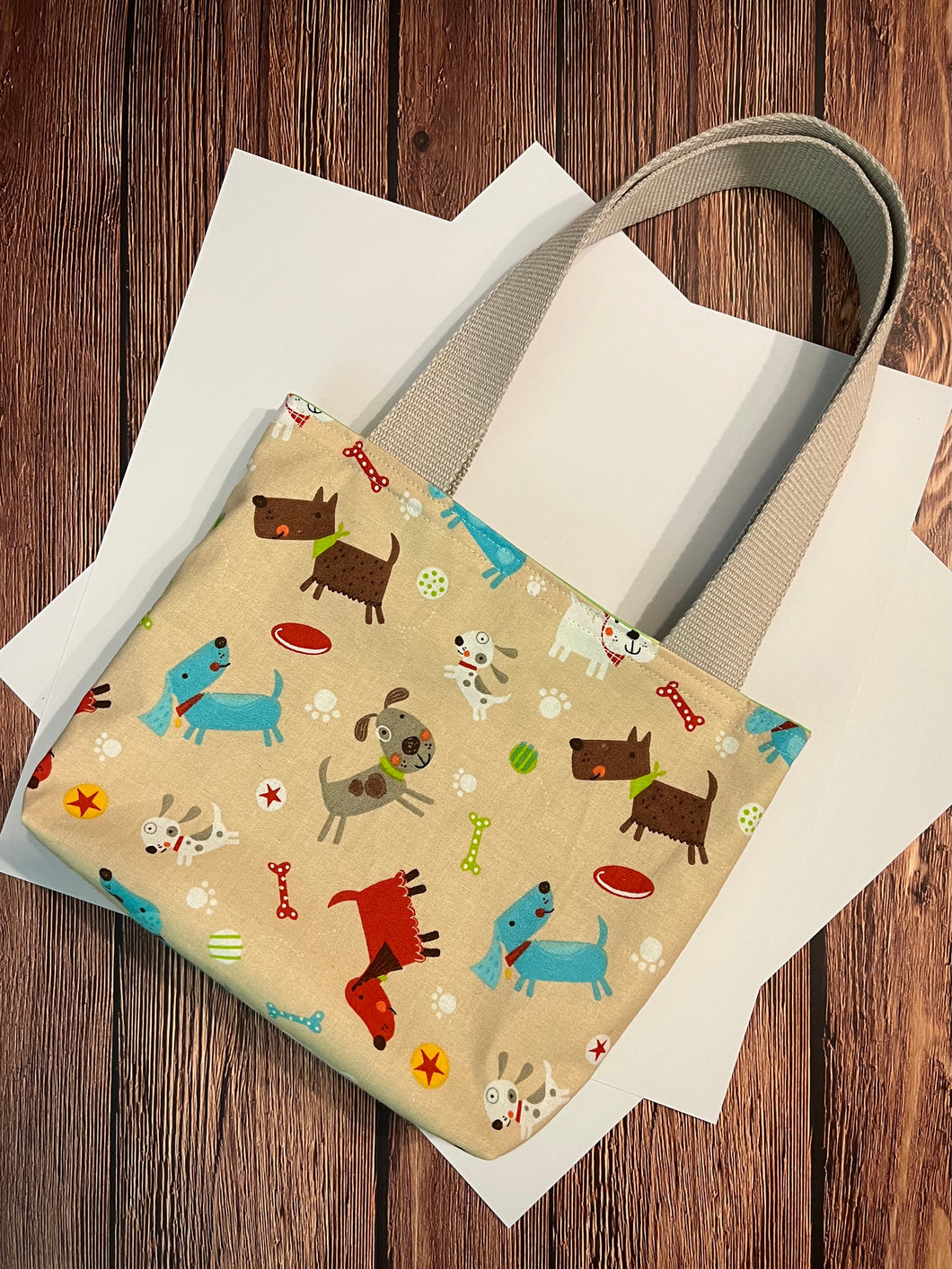 Doggy Fabric Gift Tote Bag