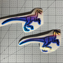 Load image into Gallery viewer, Large Holographic Troodon Decal
