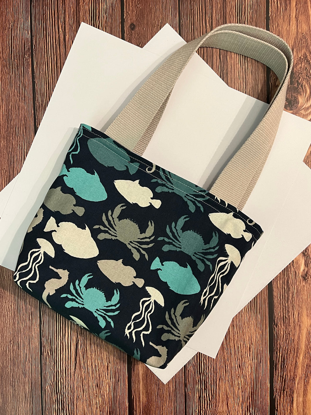 Sea Creature Fabric Gift Tote Bag